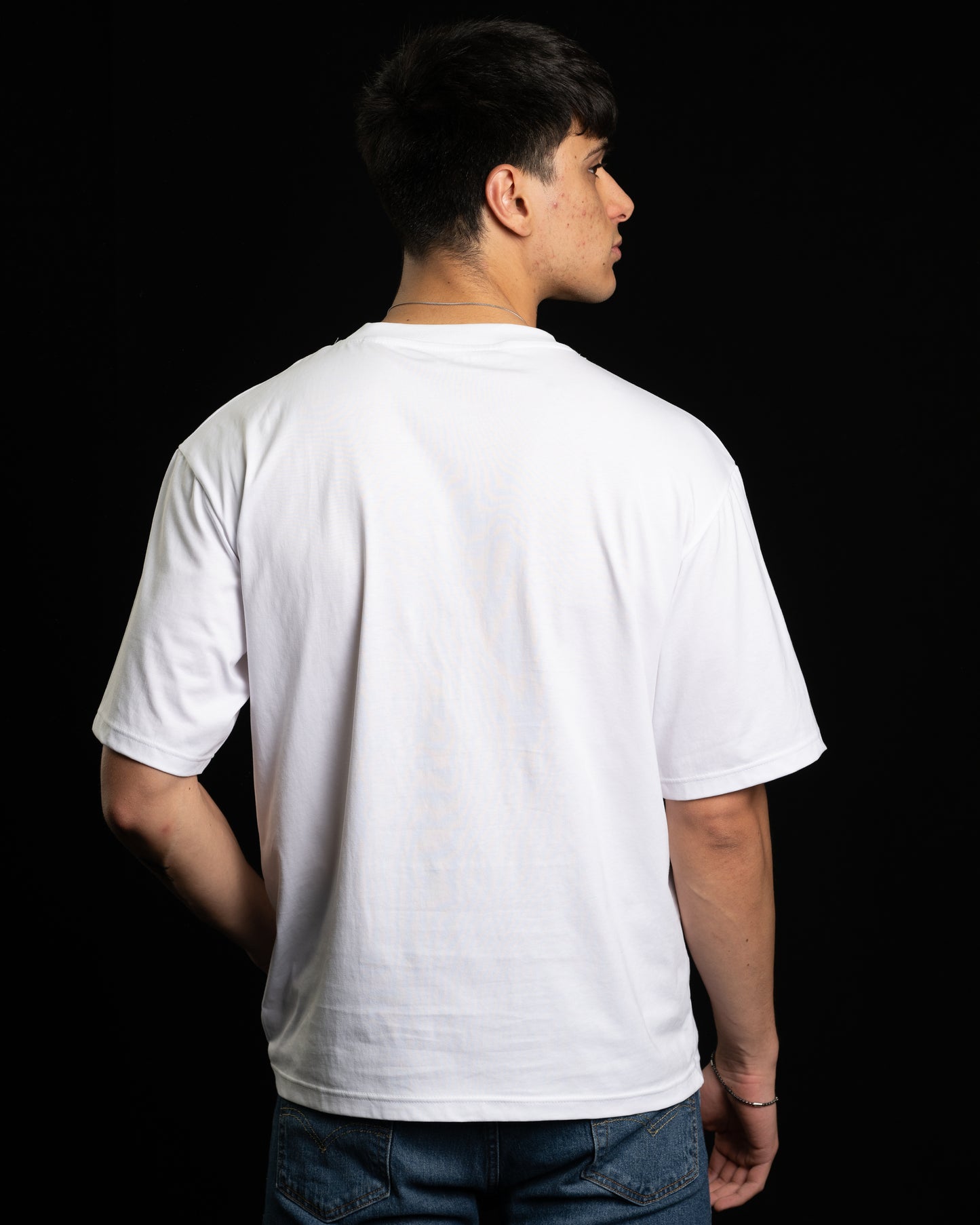 T-shirt over Bianca/White Uomo (raggi).