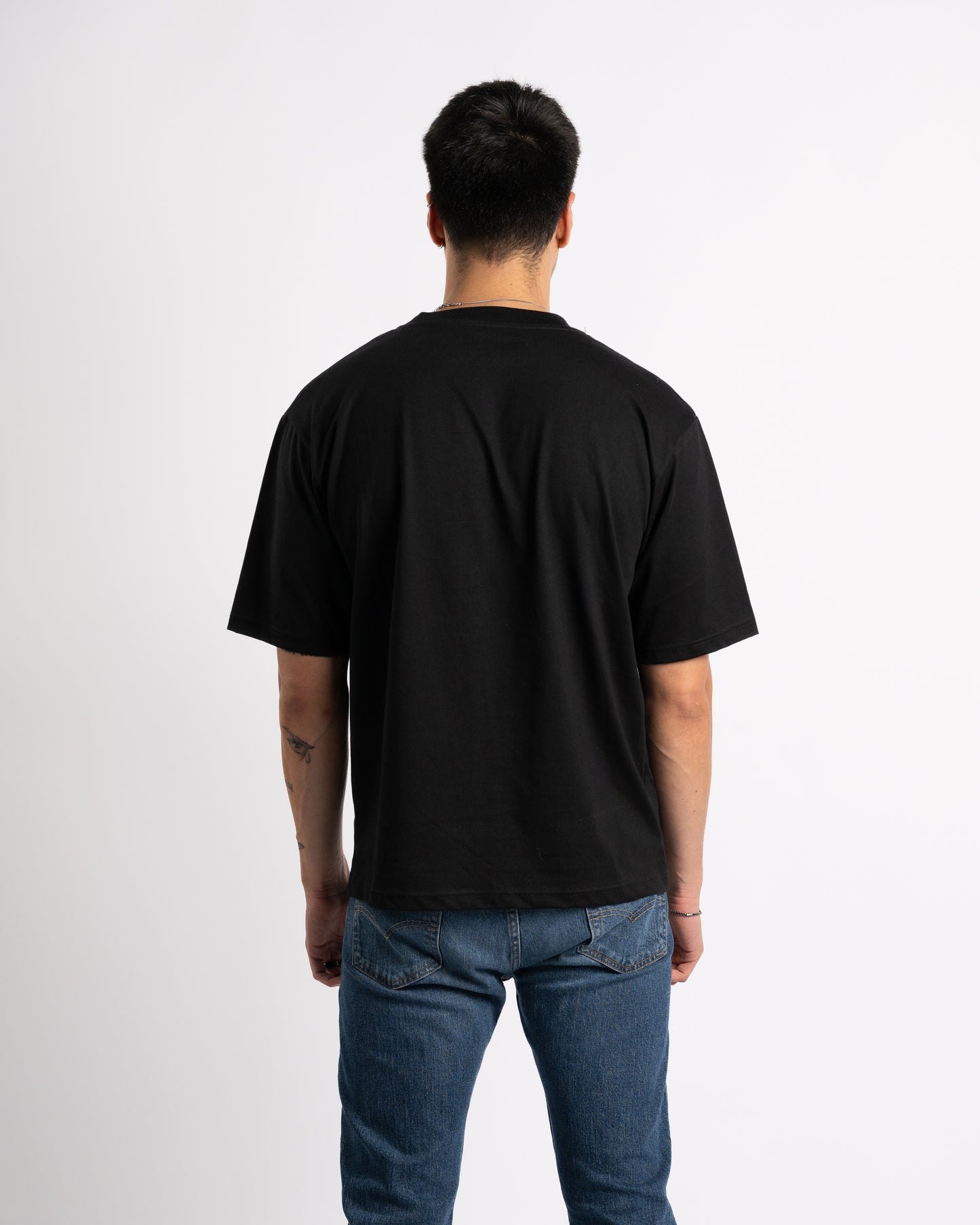 T-shirt over Nero/black  Uomo (raggi)